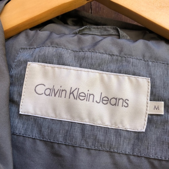 NWT Calvin Klein Jeans Women Gray DOWN Packable Full Zip Hoodie Puffer Jacket M - Picture 7 of 9